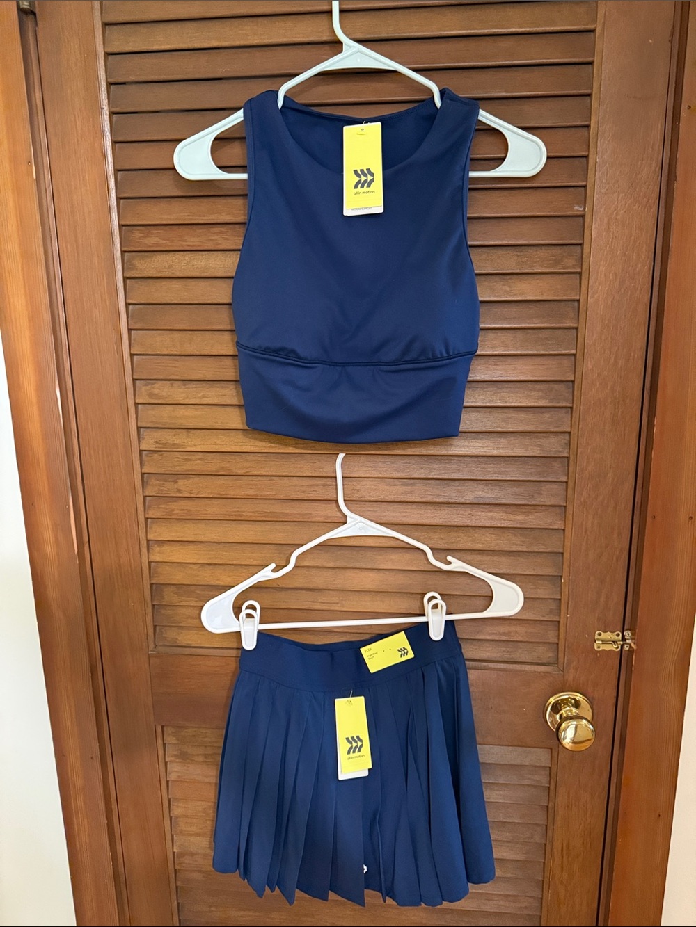 all in motion Navy Blue Athletic Crop Top and Pleated Skort Set
